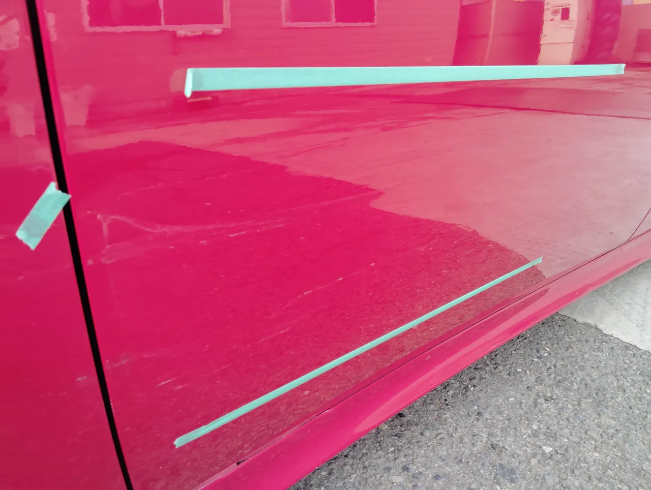 アルファロメオ156 左フロントドア下側のこすり傷