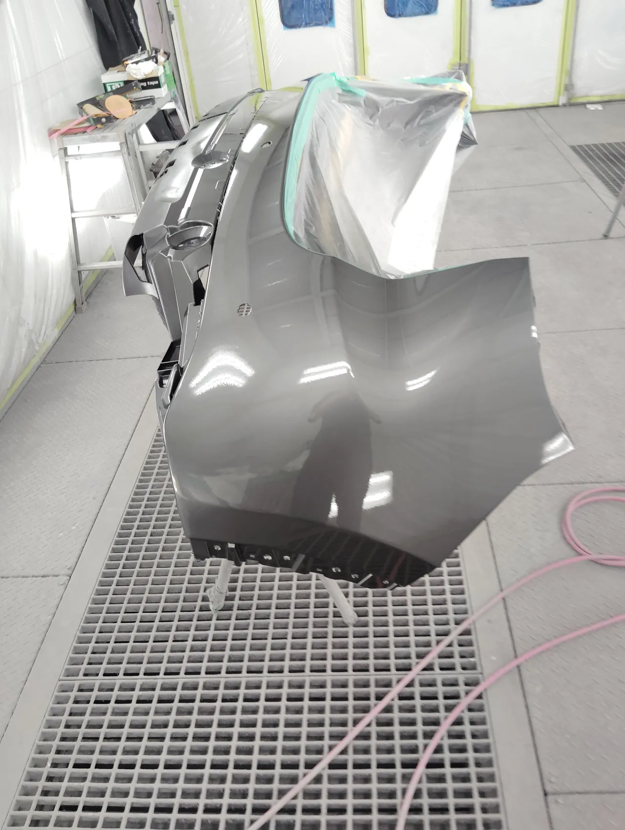 46Gで塗り終えたマツダ CX-5 のリヤバンパー右角