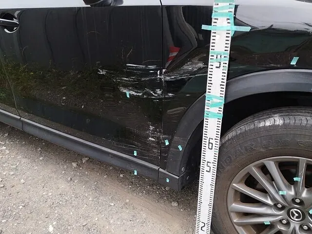 CX-5(KF2P)右フロント事故の板金塗装・純正部品交換事例