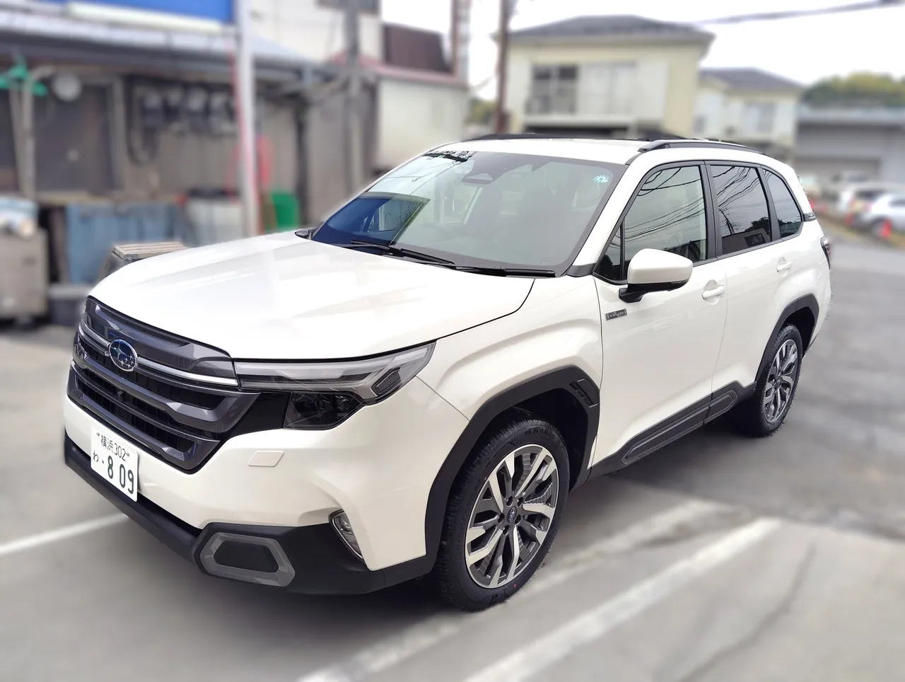 新型フォレスター 左前 側面 代車